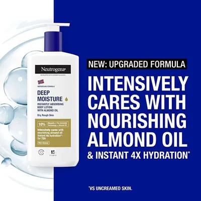 Produktbild von Neutrogena Deep Moisture Feuchtigkeitsspendende Bodymilk mit Tiefenwirkung Instantly Absorbing Body Lotion 400 ml