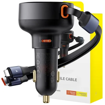 Produktbild von Baseus Enjoyment Pro 60W, Auto, Zigarettenanzünder, 24 V, 0,7 m, Schwarz