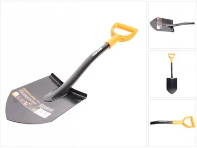 Obrázek produktu pro Fiskars 1014809, Zahradnická lopatka, Plast, Ocel, Černá, Oranžová, Taper, Tvar D, 800 mm