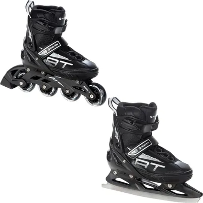 Produktbild von 2in1 Inlineskates Schlittschuhe Raven Profession Black 28-32 verstellbar