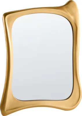 Obrázok produktu pre BELIANI Nástenné zrkadlo zlatýPolyuretánrám sklo 85 x 94 cm nepravidelný tvar dekoratívny moderný štýl doplnky