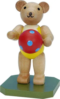 Produktbild von Spielzeugbär mit Ball (6,5cm) von Christian Ulbricht