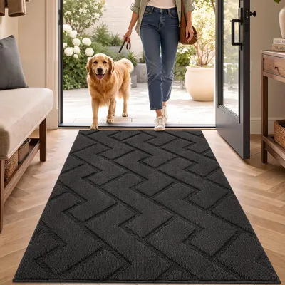 Image de Tapis antidérapant imperméable 80 x 120 cm, gris