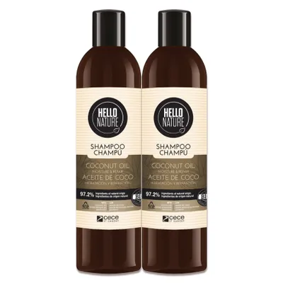 Produktbild von Shampoo Repair Kokosöl Pantenol Naturkosmetik Haarpflege Haarschäden Bio Vegan, 2x 300ml