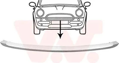 Produktbild von VAN WEZEL 0506580 Stoßstangen-Abdeckung Vorne für MINI Schrägheck (R56) Clubman (R55) Cabrio (R57) Roadster (R59) Coupe (R58)