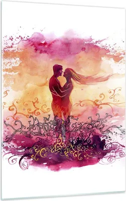 Produktbild von Bilder auf glas - Einteilig - Liebe Paar Flitterwochen - 50x70cm - Glasbilder - Wandbilder - Bilder - zum Aufhängen bereit - Wanddekoration aus Glas - Glas Bilder - Wandbild auf Glas - GPA50x70-3006