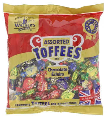Produktbild von Walkers Toffees assorted Toffees & Schokoladen-Eclairs, 750g, lecker & hochwertig