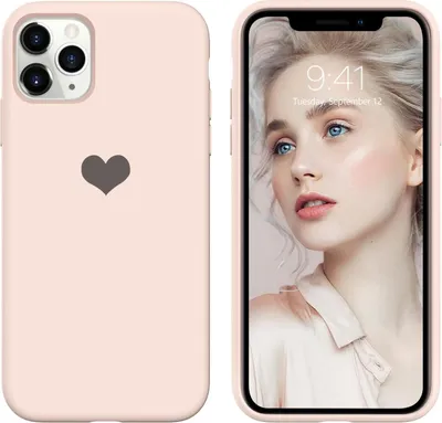 Image de Coque pour Apple iPhone 11 Pro Max Coque rose en silicone avec cœur A2161