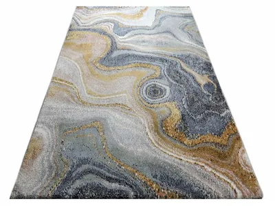 Produktbild von Leo&Alex | Moderner Teppich - 120 cm x 170 cm - Mehrfarbig - Marmormotiv - Weich und elegant