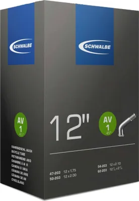 Produktbild von 1 x Schwalbe 12" Fahrradschlauch AV1 45° inkl. Reifenheber