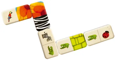 Produktbild von Domino Tiere und Texturen, farbenfrohes Lernspiel
