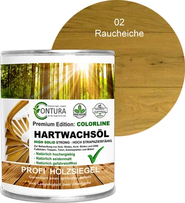 Produktbild von Contura 750ml. FARBIGES Hartwachsöl Colorline Premium Hartwachs - 02 Raucheiche