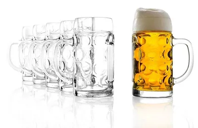 Produktbild von 66x Stölzle Oberglas Isar Bierkrug 0,5 l, mit Schild, geeicht