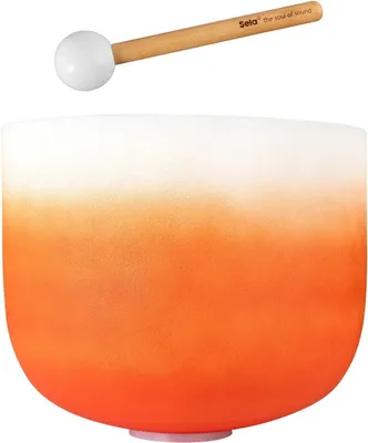 Obrázek produktu pro Sela Crystal Chakra Krystalová zpívající miska 13" Orange
