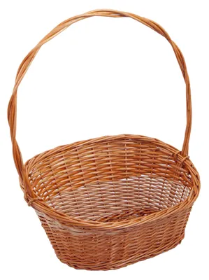 Produktbild von Geschenkkorb, 34x45x21cm, Weide, Präsentkorb, mit Bügel, Dekokorb, braun