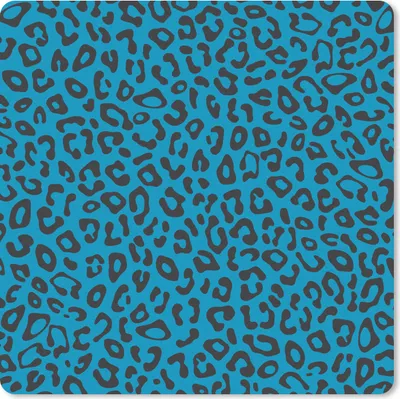 Produktbild von MuchoWow® Mauspad Mousepad Panther Druck - Blau - Design - Tiere 20x20 cm - Mousepads - Maus Mat - Pad - Mausunterlage - Desk Mat - Bureauartikeln