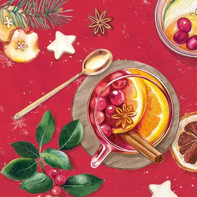 Produktbild von MULLED WINE Red Cocktail-Servietten C1053710