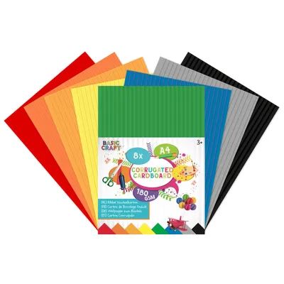 Produktbild von Basic Craft Golfkarton 180 Grams A4 8 Stuks