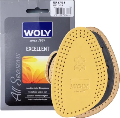 Produktbild von Woly Excellent - Halbledersohle mit Latexschicht - Größe 43/44