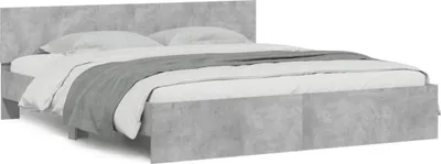 Obrázok produktu pre vidaXL Rám postele s čelom betónová sivá 160x200 cm