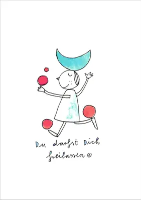 Produktbild von Postkarte Karindrawings "Du darfst Dich freilassen."