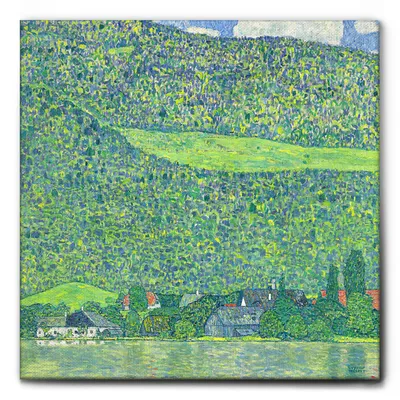 Immagine prodotto di Giallobus - Litzlberg sull'Attersee - Gustav Klimt - 100L x 100l cm - Quadro - Tela Canvas Telaio Standard
