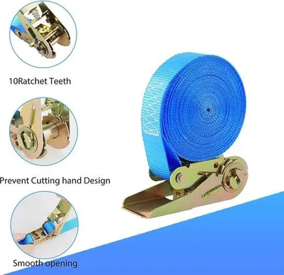 Produktbild von Famanu Spannbanden 10 Stück 800 kg 6 m x 25 mm - Blau
