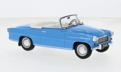Produktbild von WhiteBox WB124228 - 1/24 / Skoda Felicia Cabrio, hellblau, 1959 - Neu