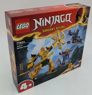 Produktbild von LEGO NINJAGO Arins Battle Mech, Ninja-Spielzeug für Kinder ab 4 Jahre mit Figuren inkl. Arin mit Mini-Katana, Actionfiguren & Mechs, kleines Geschenk für Jungs und Mädchen 71804