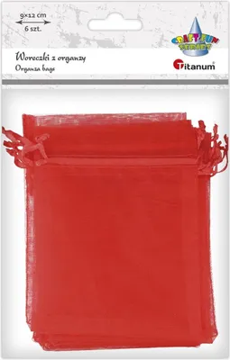 Immagine prodotto di Sacchetti di organza rossi 9x12 cm 10 pezzi Titanum