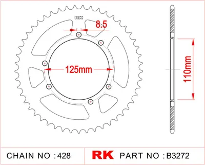 Imagen del producto de RK Kettenrad 3272, 60 dientes