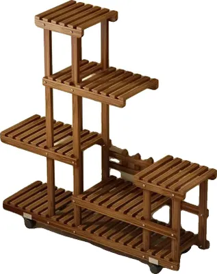 Immagine prodotto di Portavasi, design mobile, ripiani a più livelli, legno naturale