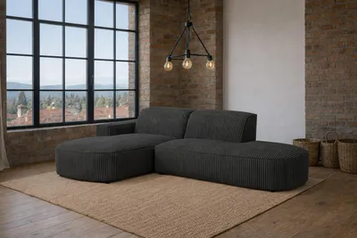 Obrázek produktu pro Rohová pohovka Kaiser Möbel Cursal Atelier, látka Poso, šedá, vlevo