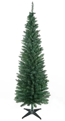 Obrázek produktu pro HOMCOM Vánoční stromek, smrk s plastovým stojanem, výška 390 cm, barva zelená