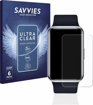 Produktbild von 6x Für Huawei Watch Fit Elegant Schutzfolie Savvies Displayschutz Display Schutz Folie Klar Transparent