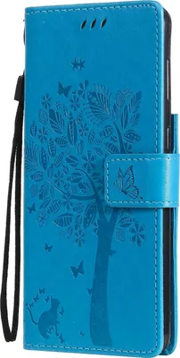Produktbild von Mobigear Tree  Samsung Galaxy S21 Hülle Klapphülle Geldbörse - Blau