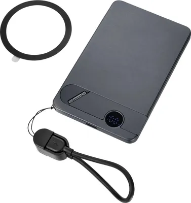 Image de Powerbank TROIKA 3-en-1 avec 5000 mAh – STROMKONSERVE 5 – recharge rapide sans fil (jusqu'à 15 W), compatible avec MagSafe