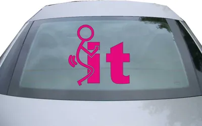 Produktbild von Indigos UG - Aufkleber Heckscheibe & Motorklappe DE2457 - pink - 600x599 mm - Fuck It - Auto Scheiben Fenster Heckklappe Tuning Racing JDM - Die cut