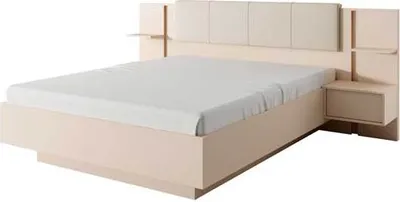 Image de Lit double Dast 160 x 200 cm, beige