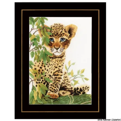 Obrázek produktu pro Lanarte sada pro vyšívání křížkem "Young leopard", počítaný vzor