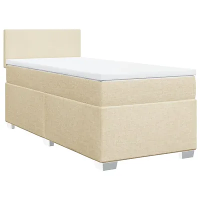 Produktbild von vidaXL Boxspringbett mit Matratze Creme 80x200 cm Stoff