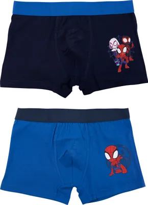 Produktbild von Marvel Spiderman Boxershorts für Jungen Unterhose Unterwäsche Blau (2er Pack), Größe:122-128
