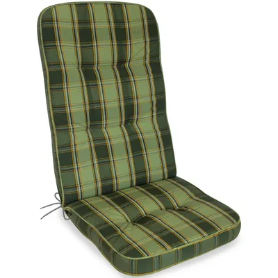 Produktbild von Herlag Hochlehnerauflage Tilly 123x50x9cm Grün-Kariert Fleckschutz extra weich