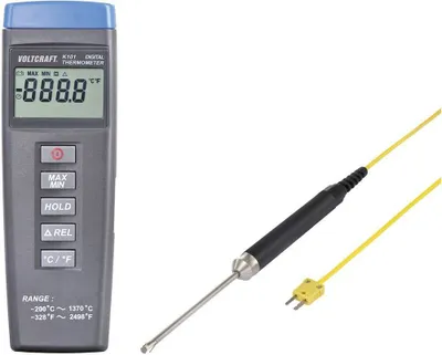 Produktbild von VOLTCRAFT K101 + TP 207 Temperatur-Messgerät Fühler-Typ K