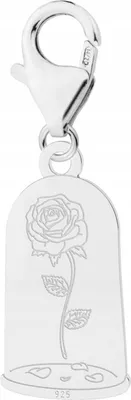 Productafbeelding van Zilveren hanger met rozenbloemmotief, bloemtulp, zilver 925