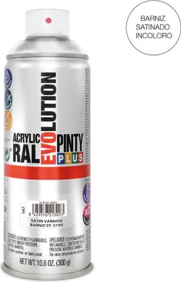Image de Vernis Satiné Aérosol Pintyplus Finition Satinée Durable Et Protectrice - Pinty Plus