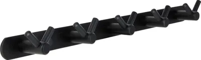 Produktbild von TOJ Living Wandgarderobe - 40CM - 10 Haken - Garderobenhaken - Garderobenhaken Wand - Garderobenhaken Wand - Wandgarderobe schwarz - Garderobenstange Wandmontage - Wandhaken Garderobe - Edelstahl - Schwarz