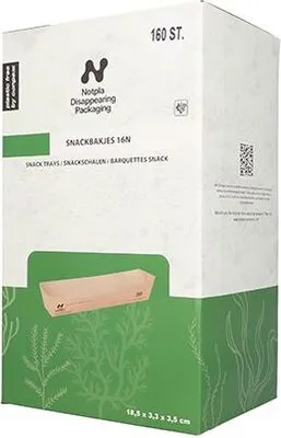 Produktbild von Snacktrays, Pappe "NOTPLA" 3,5 cm x 3,3 cm x 18,5 cm braun