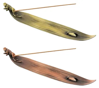 2er-Pack Räucherstäbchenhalter aus Bronze, Aschefänger, 21 cm