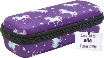 Produktbild von caseroxx Tasche für TipToi, Transport Aufbewahrung Etui Hülle Lila-Einhornmuster